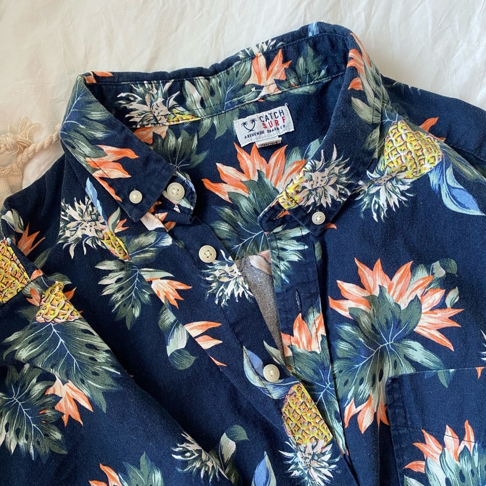 Men’s Tropical Button Down Shirt